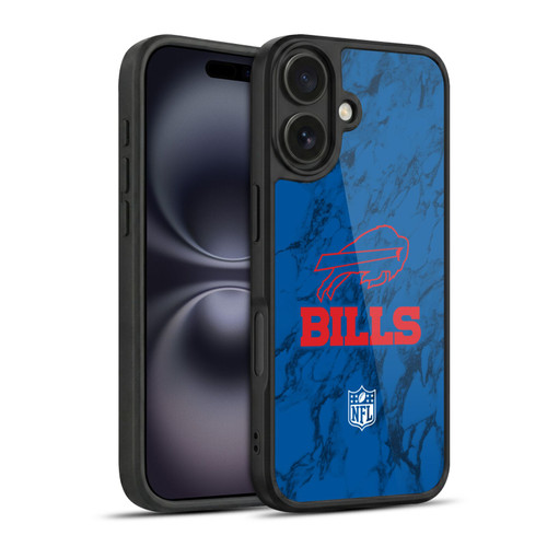 NFL Buffalo Bills Graphics Coloured Marble Gel Armour Case For Apple iPhone 16