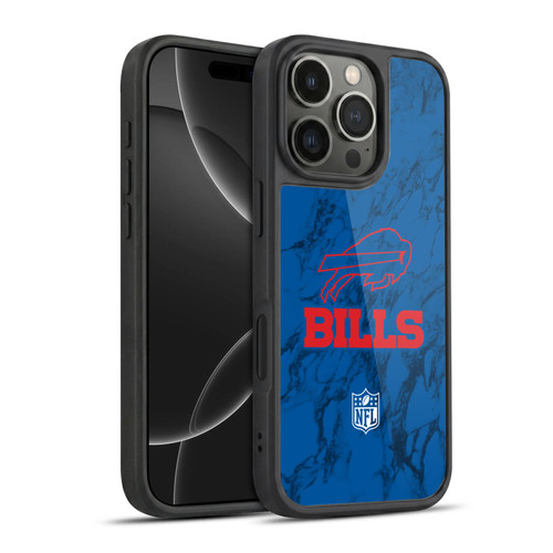 NFL Buffalo Bills Graphics Coloured Marble Gel Armour Case For Apple iPhone 16 Pro