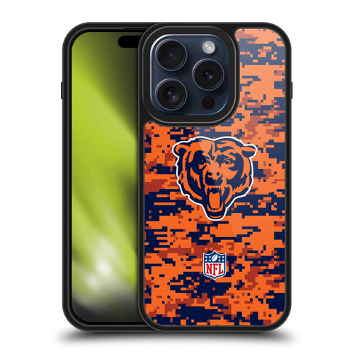 NFL Chicago Bears Graphics Digital Camouflage Gel Armour Case For Apple iPhone 15 Pro