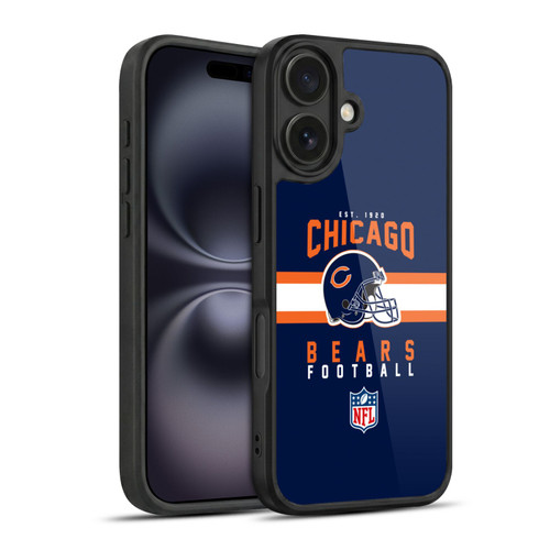 NFL Chicago Bears Graphics Helmet Typography Gel Armour Case For Apple iPhone 16