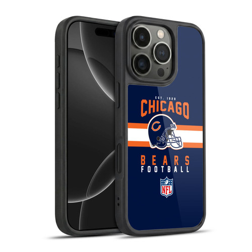 NFL Chicago Bears Graphics Helmet Typography Gel Armour Case For Apple iPhone 16 Pro