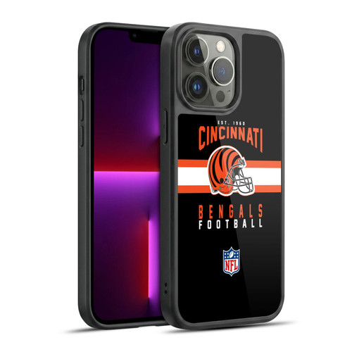 NFL Cincinnati Bengals Graphics Helmet Typography Gel Armour Case For Apple iPhone 13 Pro Max