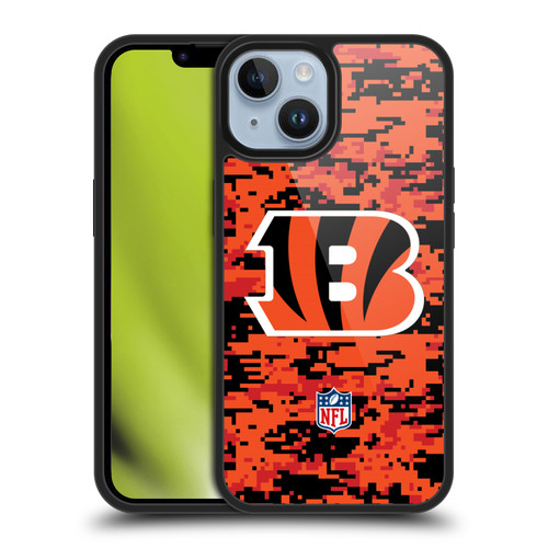 NFL Cincinnati Bengals Graphics Digital Camouflage Gel Armour Case For Apple iPhone 14 NFL Cincinnati Bengals Graphics Digital Camouflage Gel Armour Case For Apple iPhone 14