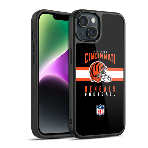 NFL Cincinnati Bengals Graphics Helmet Typography Gel Armour Case For Apple iPhone 14