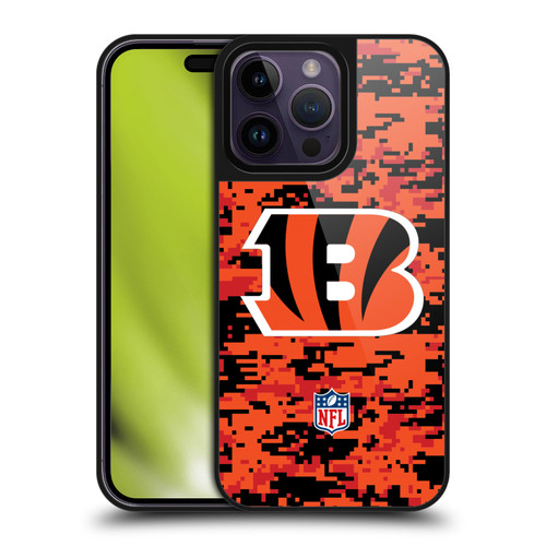 NFL Cincinnati Bengals Graphics Digital Camouflage Gel Armour Case For Apple iPhone 14 Pro Max