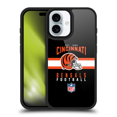 NFL Cincinnati Bengals Graphics Helmet Typography Gel Armour Case For Apple iPhone 16