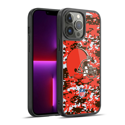 NFL Cleveland Browns Graphics Digital Camouflage Gel Armour Case For Apple iPhone 13 Pro Max