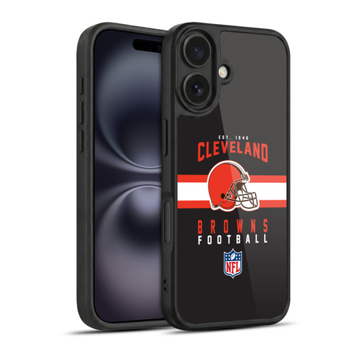 NFL Cleveland Browns Graphics Helmet Typography Gel Armour Case For Apple iPhone 16