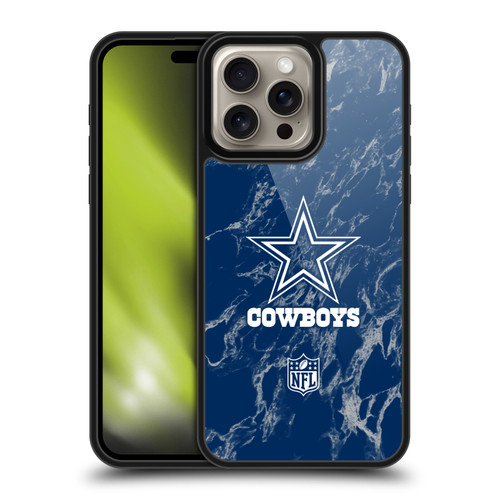 NFL Dallas Cowboys Graphics Coloured Marble Gel Armour Case For Apple iPhone 16 Pro Max