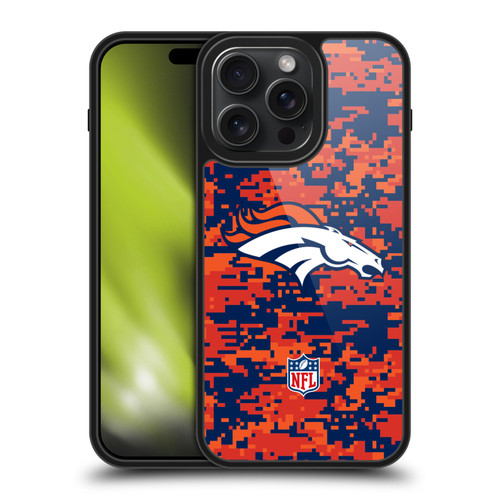 NFL Denver Broncos Graphics Digital Camouflage Gel Armour Case For Apple iPhone 15 Pro Max
