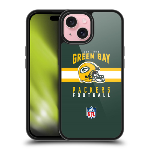 NFL Green Bay Packers Graphics Helmet Typography Gel Armour Case For Apple iPhone 15