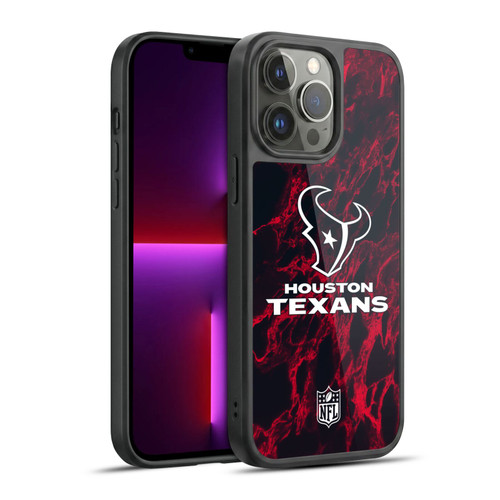 NFL Houston Texans Graphics Coloured Marble Gel Armour Case For Apple iPhone 13 Pro Max