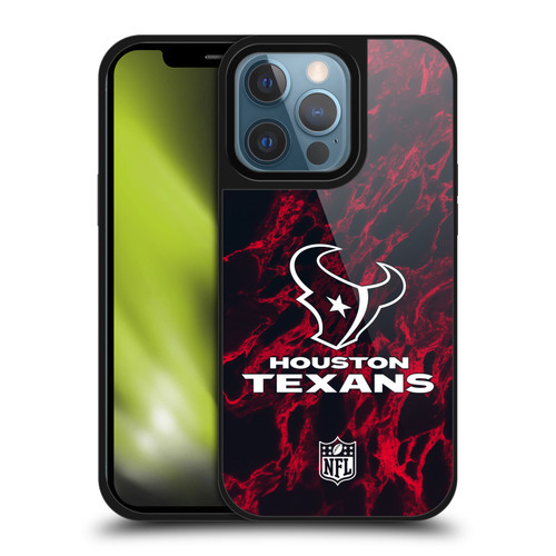 NFL Houston Texans Graphics Coloured Marble Gel Armour Case For Apple iPhone 13 Pro