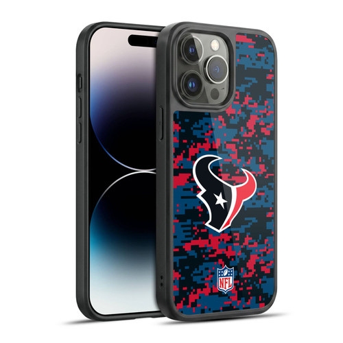 NFL Houston Texans Graphics Digital Camouflage Gel Armour Case For Apple iPhone 14 Pro Max