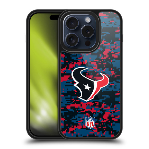 NFL Houston Texans Graphics Digital Camouflage Gel Armour Case For Apple iPhone 15 Pro