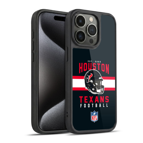 NFL Houston Texans Graphics Helmet Typography Gel Armour Case For Apple iPhone 15 Pro