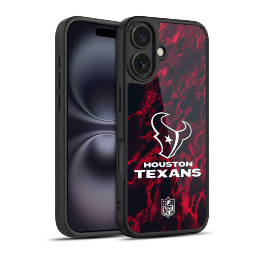 NFL Houston Texans Graphics Coloured Marble Gel Armour Case For Apple iPhone 16