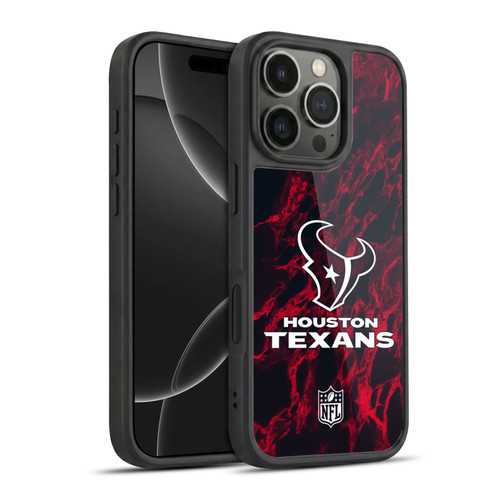 NFL Houston Texans Graphics Coloured Marble Gel Armour Case For Apple iPhone 16 Pro