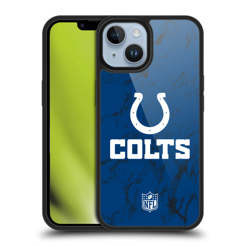 NFL Indianapolis Colts Graphics Coloured Marble Gel Armour Case For Apple iPhone 14 NFL Indianapolis Colts Graphics Coloured Marble Gel Armour Case For Apple iPhone 14