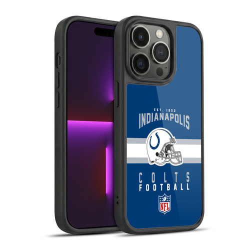 NFL Indianapolis Colts Graphics Helmet Typography Gel Armour Case For Apple iPhone 14 Pro