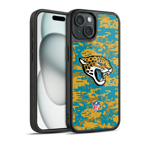 NFL Jacksonville Jaguars Graphics Digital Camouflage Gel Armour Case For Apple iPhone 15