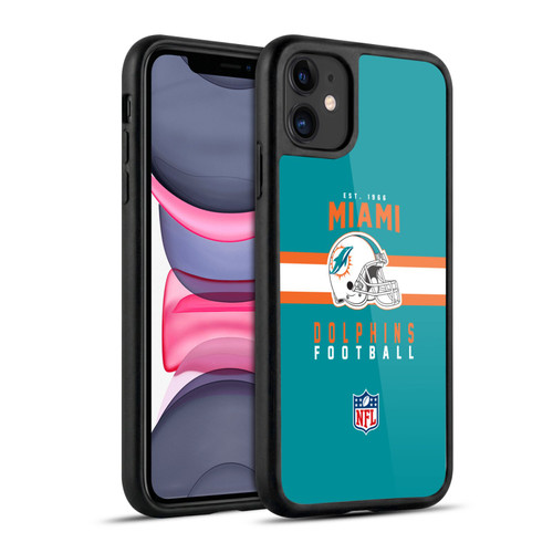 NFL Miami Dolphins Graphics Helmet Typography Gel Armour Case For Apple iPhone 11