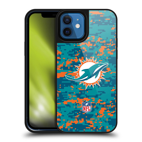 NFL Miami Dolphins Graphics Digital Camouflage Gel Armour Case For Apple iPhone 12 / iPhone 12 Pro