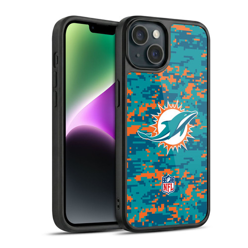 NFL Miami Dolphins Graphics Digital Camouflage Gel Armour Case For Apple iPhone 14