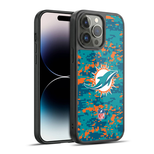 NFL Miami Dolphins Graphics Digital Camouflage Gel Armour Case For Apple iPhone 14 Pro Max