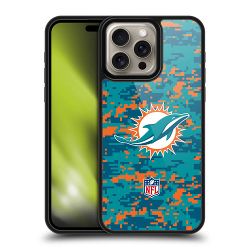 NFL Miami Dolphins Graphics Digital Camouflage Gel Armour Case For Apple iPhone 16 Pro Max