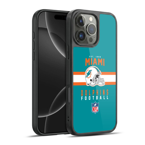NFL Miami Dolphins Graphics Helmet Typography Gel Armour Case For Apple iPhone 16 Pro Max