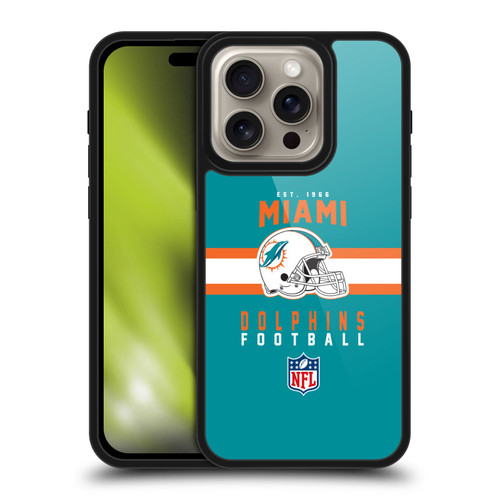 NFL Miami Dolphins Graphics Helmet Typography Gel Armour Case For Apple iPhone 16 Pro