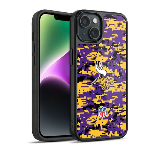 NFL Minnesota Vikings Graphics Digital Camouflage Gel Armour Case For Apple iPhone 14