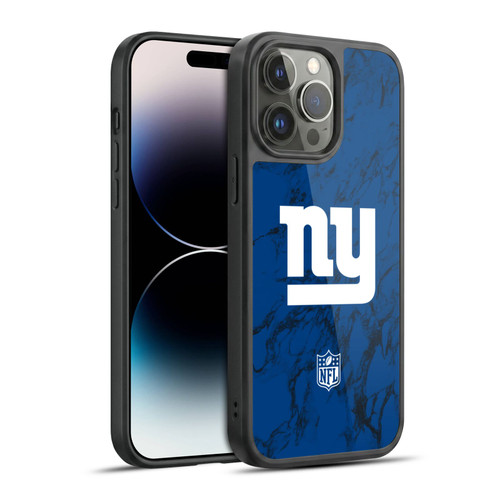 NFL New York Giants Graphics Coloured Marble Gel Armour Case For Apple iPhone 14 Pro Max