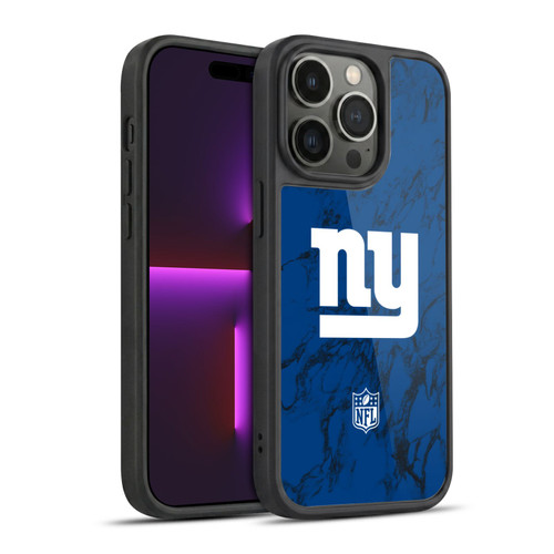 NFL New York Giants Graphics Coloured Marble Gel Armour Case For Apple iPhone 14 Pro