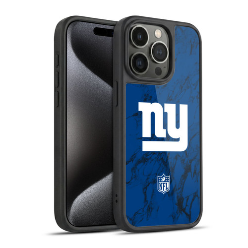 NFL New York Giants Graphics Coloured Marble Gel Armour Case For Apple iPhone 15 Pro