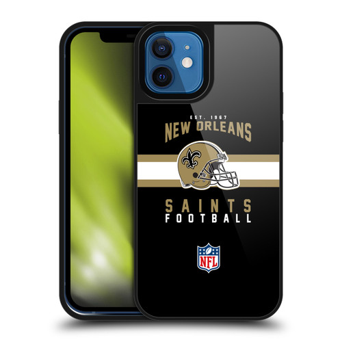 NFL New Orleans Saints Graphics Helmet Typography Gel Armour Case For Apple iPhone 12 / iPhone 12 Pro