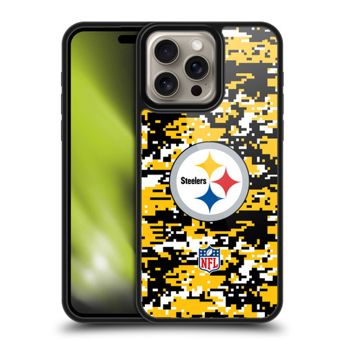 NFL Pittsburgh Steelers Graphics Digital Camouflage Gel Armour Case For Apple iPhone 16 Pro Max NFL Pittsburgh Steelers Graphics Digital Camouflage Gel Armour Case For Apple iPhone 16 Pro Max