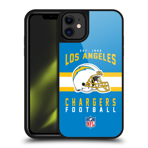 NFL Los Angeles Chargers Graphics Helmet Typography Gel Armour Case For Apple iPhone 11