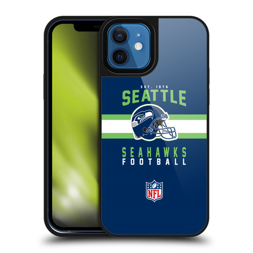 NFL Seattle Seahawks Graphics Helmet Typography Gel Armour Case For Apple iPhone 12 / iPhone 12 Pro