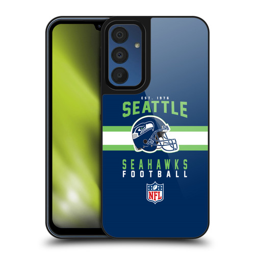 NFL Seattle Seahawks Graphics Helmet Typography Gel Armour Case For Samsung Galaxy A15
