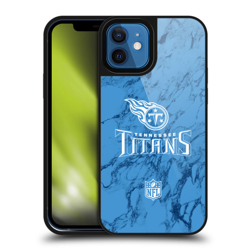 NFL Tennessee Titans Graphics Coloured Marble Gel Armour Case For Apple iPhone 12 / iPhone 12 Pro