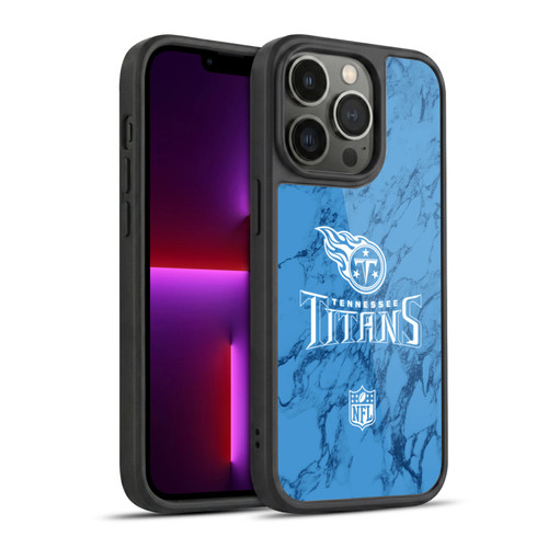 NFL Tennessee Titans Graphics Coloured Marble Gel Armour Case For Apple iPhone 13 Pro