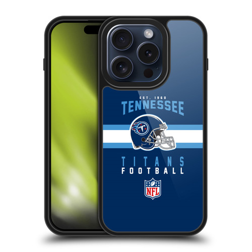 NFL Tennessee Titans Graphics Helmet Typography Gel Armour Case For Apple iPhone 15 Pro