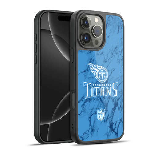 NFL Tennessee Titans Graphics Coloured Marble Gel Armour Case For Apple iPhone 16 Pro Max