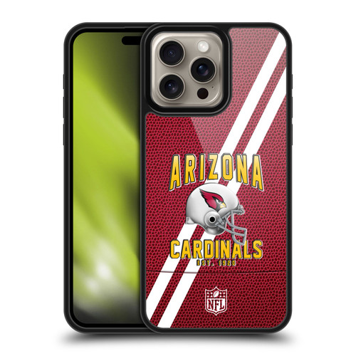 NFL Arizona Cardinals Logo Art Football Stripes Gel Armour Case For Apple iPhone 16 Pro Max