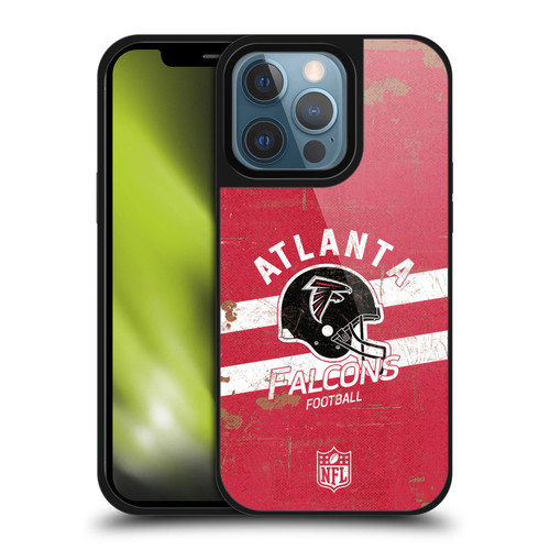NFL Atlanta Falcons Logo Art Helmet Distressed Gel Armour Case For Apple iPhone 13 Pro