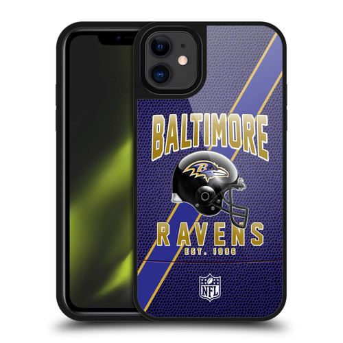 NFL Baltimore Ravens Logo Art Football Stripes Gel Armour Case For Apple iPhone 11