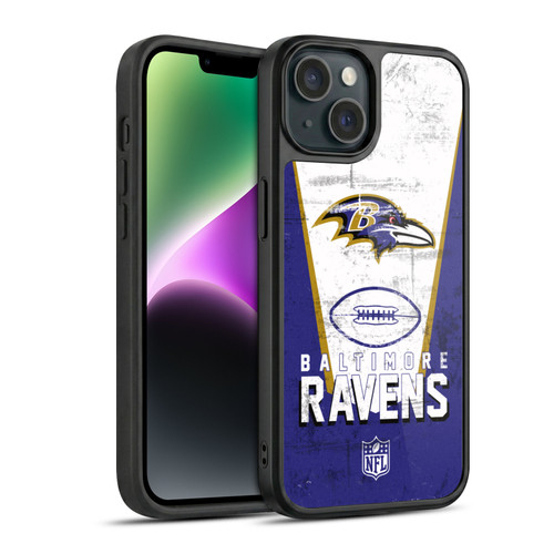 NFL Baltimore Ravens Logo Art Banner Gel Armour Case For Apple iPhone 14