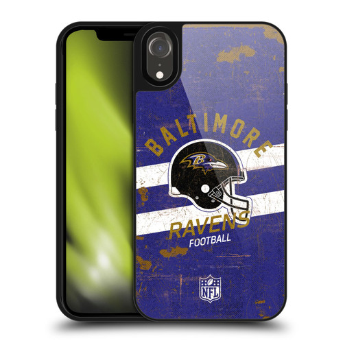 NFL Baltimore Ravens Logo Art Helmet Distressed Gel Armour Case For Apple iPhone XR